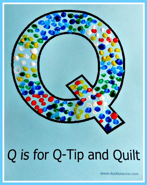 Paint With Q Tips Letter Q Preschool Activity In 2020 Preschool