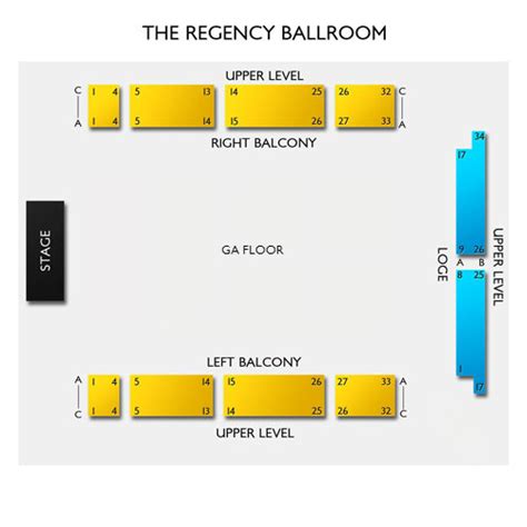 The Regency Ballroom Seating Chart