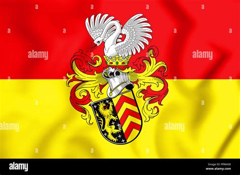 3D Flag of Hanau (Hessen), Germany. 3D Illustration Stock Photo: 220489116 - Alamy
