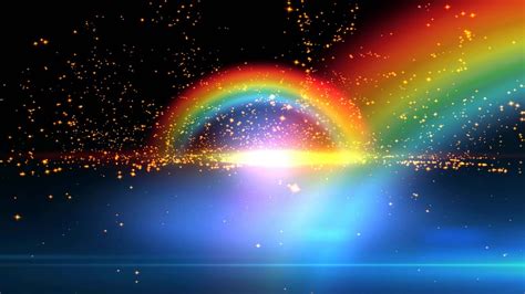 4k Beautiful Double Rainbow Spiritual Realm Animation