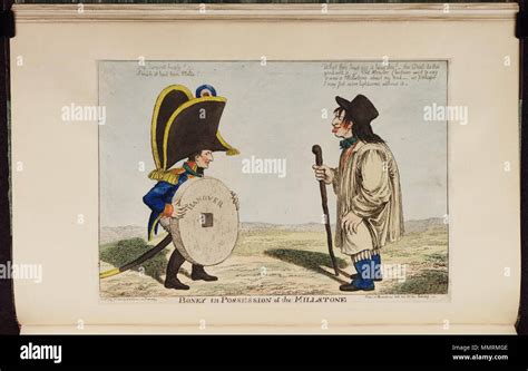 Caricature Of Napoleon I British Political Cartoon Napoleon Holds