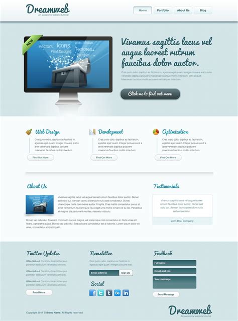 How To Code A Clean Website Template In Html5 And Css3 Medialoot Web