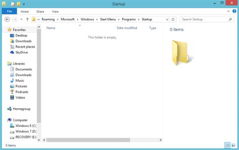 Windows 8 Where Is The Startup Folder And How To Make Apps Or