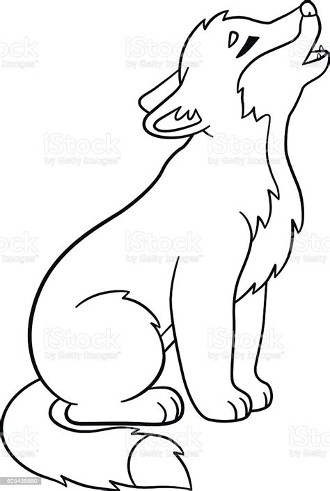 Believe it or not, there are many differences between dogs and wolves, so don't just assume because you can draw one, you can also draw the other. Coloring Pages Little Cute Baby Wolf Howls stock vector art 625438880 | iStock