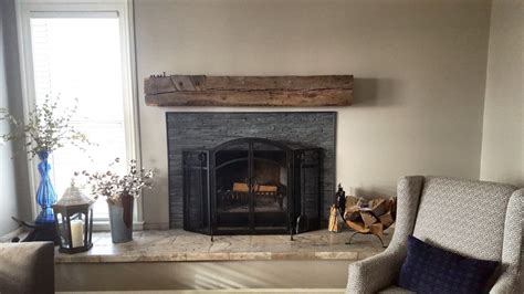 We can craft a custom mantel for your fireplace from aged wood. Reclaimed Wood Fireplace Mantels | Manomin Resawn Timbers