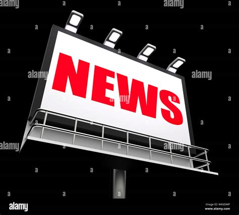 News Sign Representing Newspaper Articles And Headlines Or Media Info