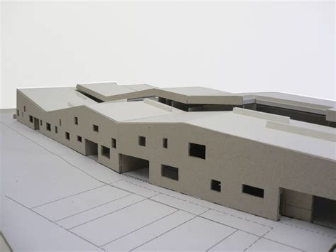 Model Showing Window Arrangement And Undulating Roof Structure Roof