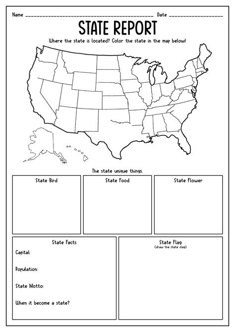 12 Best Images Of My State Report Worksheet Social Studies 5th Grade