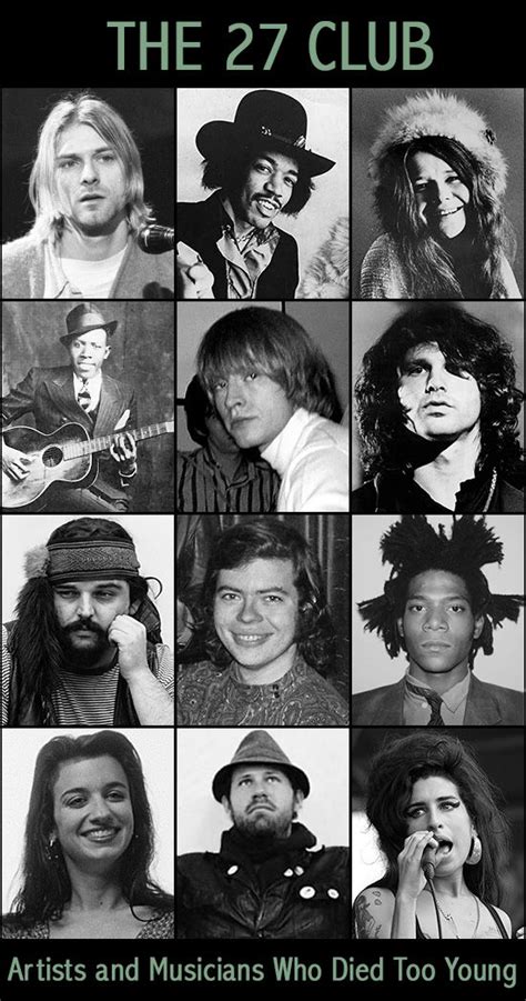 The 27 Club A Tragic Tour Of Famous People That Died Too Young