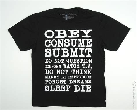 Obey Consume Submit T Shirt They Live Subliminal Messages Punk Etsy