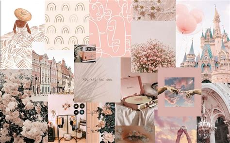 Cute wallpapers for macbook aesthetic. Pink/Beige MacBook wallpaper collage in 2020 | Aesthetic ...