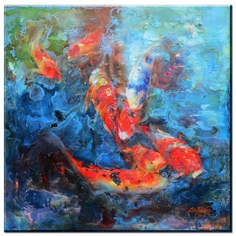 Excited To Share The Latest Addition To My Etsy Shop Koi Fish Impasto
