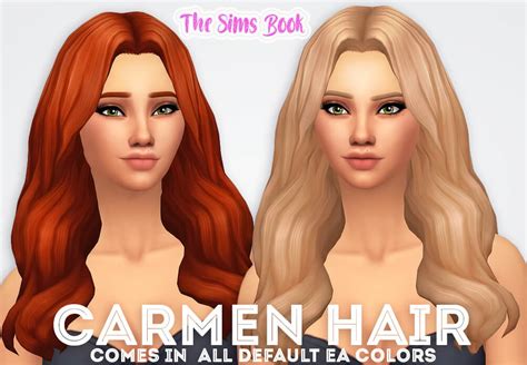 Sims 4 Maxis Match Carmen Hair The Sims Book