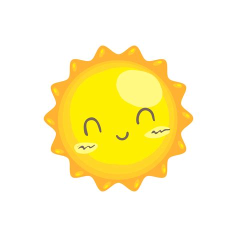 Cute Smile Sun Vector 465674 Vector Art At Vecteezy