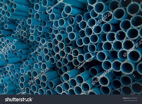 Pvc Pipes Stacked Warehouse Water Foto Stok 562195816 Shutterstock