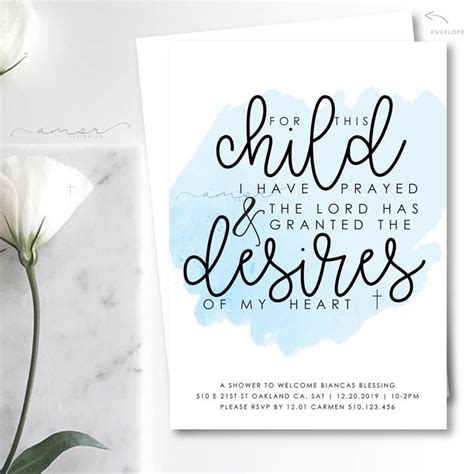 20 sweet bible verses about babies. Christian Baby Shower Invitation, 1 Samuel 1 27 Baby ...