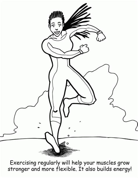 Fitness Coloring Pages Coloring Home