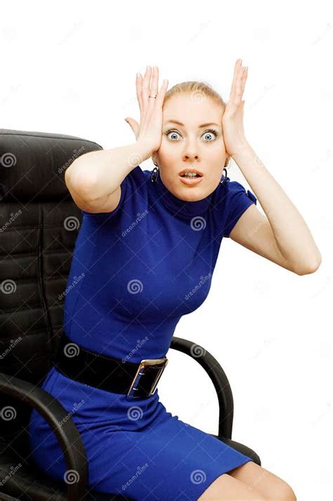 horrified business woman stock image image of corporate 9626761