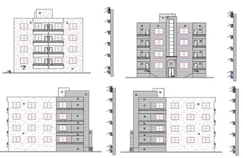 Storey Apartment Building Elevation Design Autocad File Cadbull Images