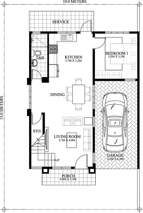mateo  bedroom  story house plan pinoy house plans
