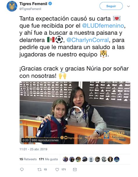 El Equipo De Mujeres De Tigres Le Regaló Una Camiseta Firmada A La Niña Española De 8 Años Que