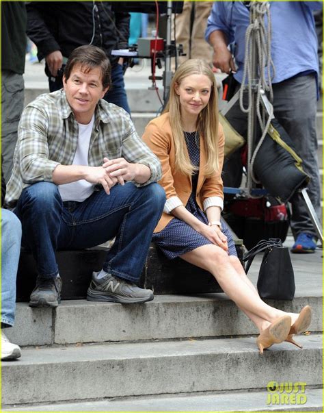 Mark Wahlberg And Amanda Seyfried On The Set Of Ted 2 Sweet Kisses