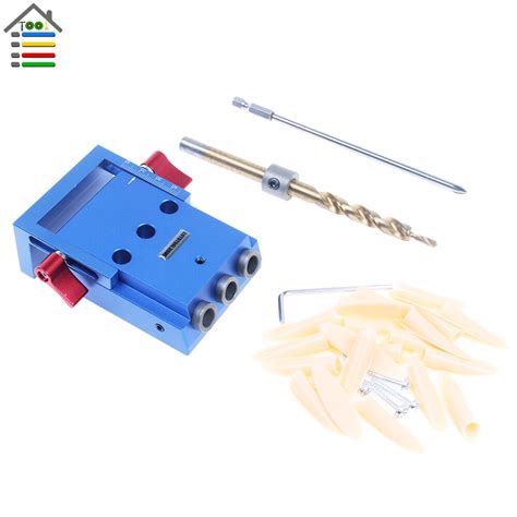 Pocket Hole Jig Kit 3 Hole Aluminum Alloy Wood Joinery Tools With 95mm