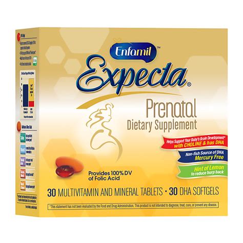 Enfamil Expecta Prenatal Dietary Supplement 30 Multivitamin Tablets