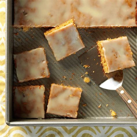 After a huge, heavy meal, a heavy dessert can be too much. Cinnamon Nut Bars Recipe | Taste of Home