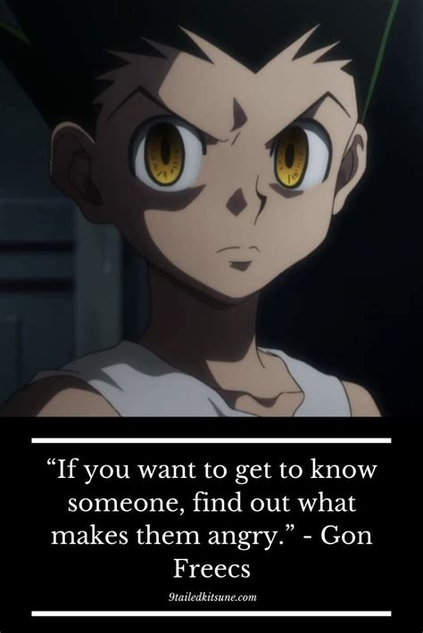 Gon Quotes Hunter X Hunter Hunter Quote Hunter X Hunter Anime Quotes