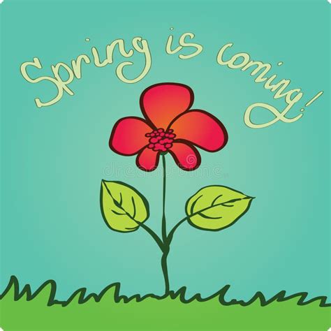 Spring Is Coming Stock Vector Illustration Of Clipart 23271577