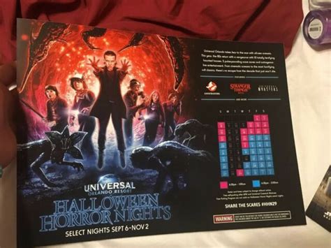 Halloween Horror Nights 29 Maps And One Unused Ticket (NOT VALID FOR