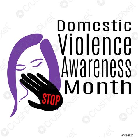 Domestic Violence Awareness Month, idea for a poster, banner or - stock