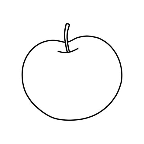 Premium Vector Ripe Juicy Apple Harvest Fruit Dudl Linear Cartoon