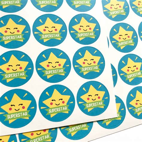 Star Reward Stickers With The Wording Superstar Ollieandfrey