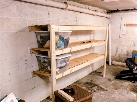 Easy Diy Garage Shelves For 40 In Lumber If Only April