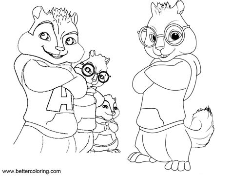 Alvin And The Chipmunks Simon Coloring Pages Free