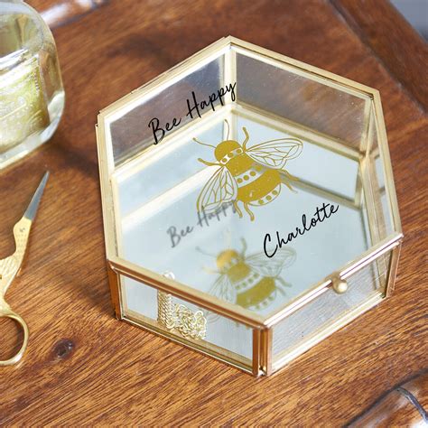 Personalised Glass Jewellery Box By The Letteroom