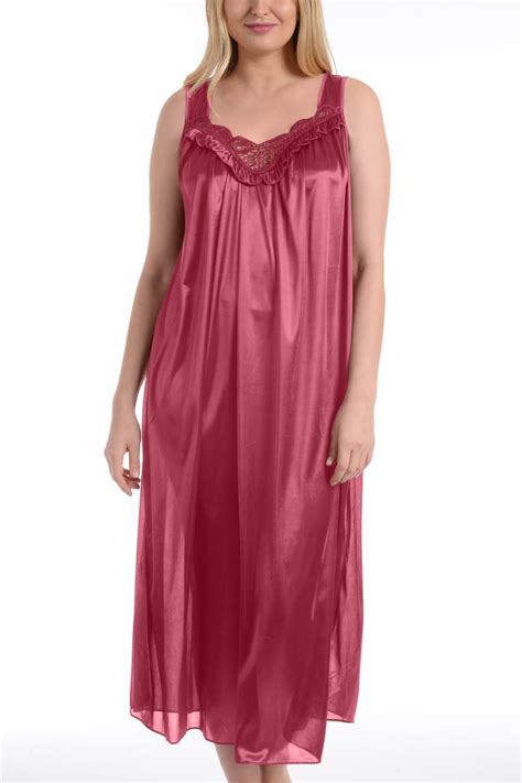 ezi women s nightgown satin silk night dress for soft and comfortable sleepwear long mid