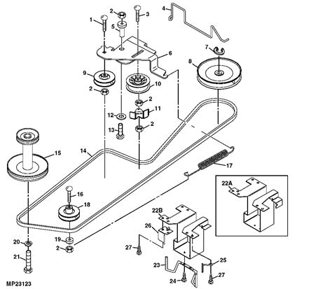 John Deere X320 Deck Parts Diagram