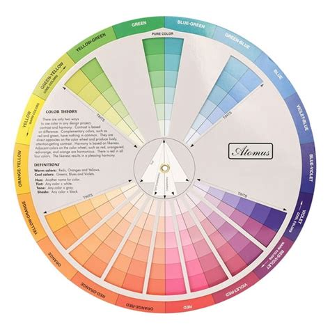 Creative Color Wheel Color Learning Rotation Wheel Color Board Chart