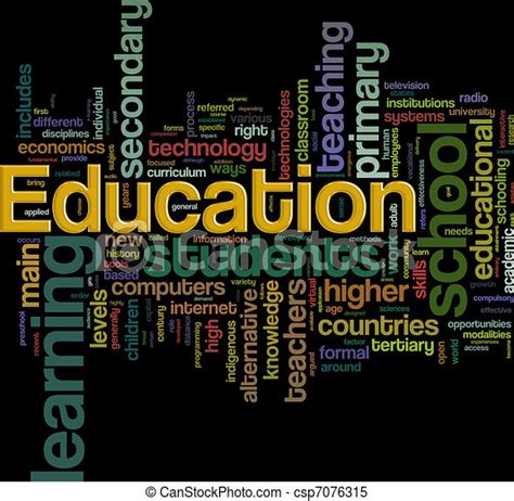 Education wordcloud. Illustration of wordcloud representing words related to education. | CanStock