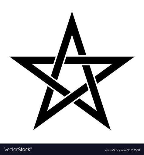Pentagram Sign Five Pointed Star Magical Symbol Vector Image