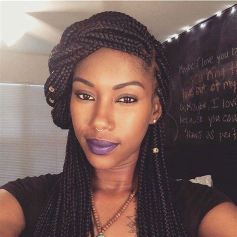 Black Girl Box Braids Lace Wig On Stylevore