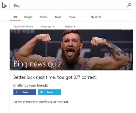 Play The Bing Trends Quiz Bing Provides The Visitor A