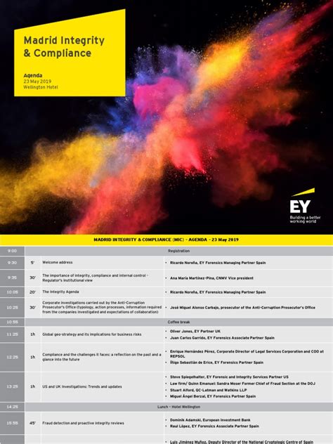 Ey Forensic Madrid Integrity And Compliance Agenda Eng Pdf Government Business