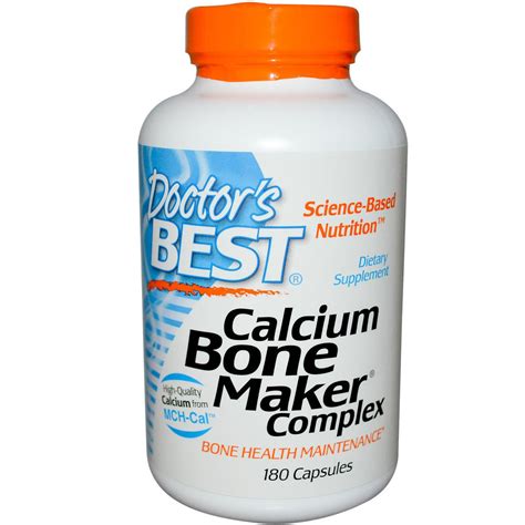 Calcium Bone Maker Complex Doctors Best 180 Capsules Supplement