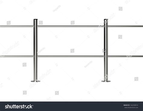 Metal Supermarket Barrier On White Stock Illustration 162258914
