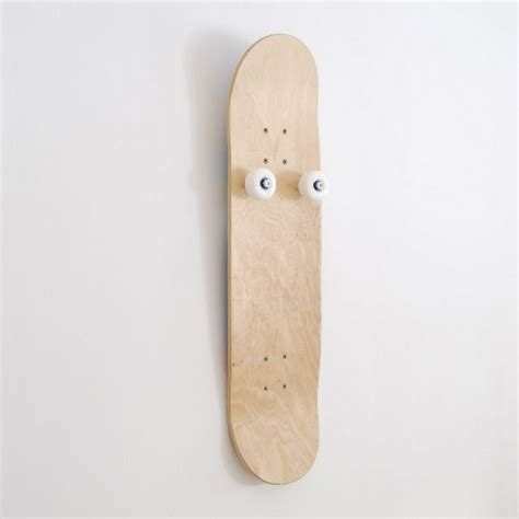 Vertical Coat Rack With Skateboard Is Perfect For Hallway Or Bedrooms
