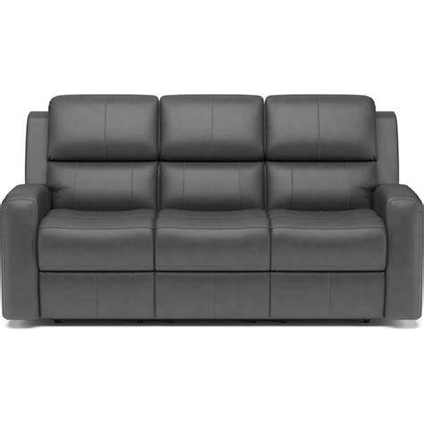 Linden Power Reclining Sofa With Power Headrests And Lumbar 1043 62ph By Flexsteel Furniture At
